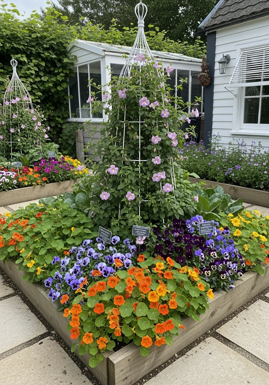 Edible Flower Garden Beds