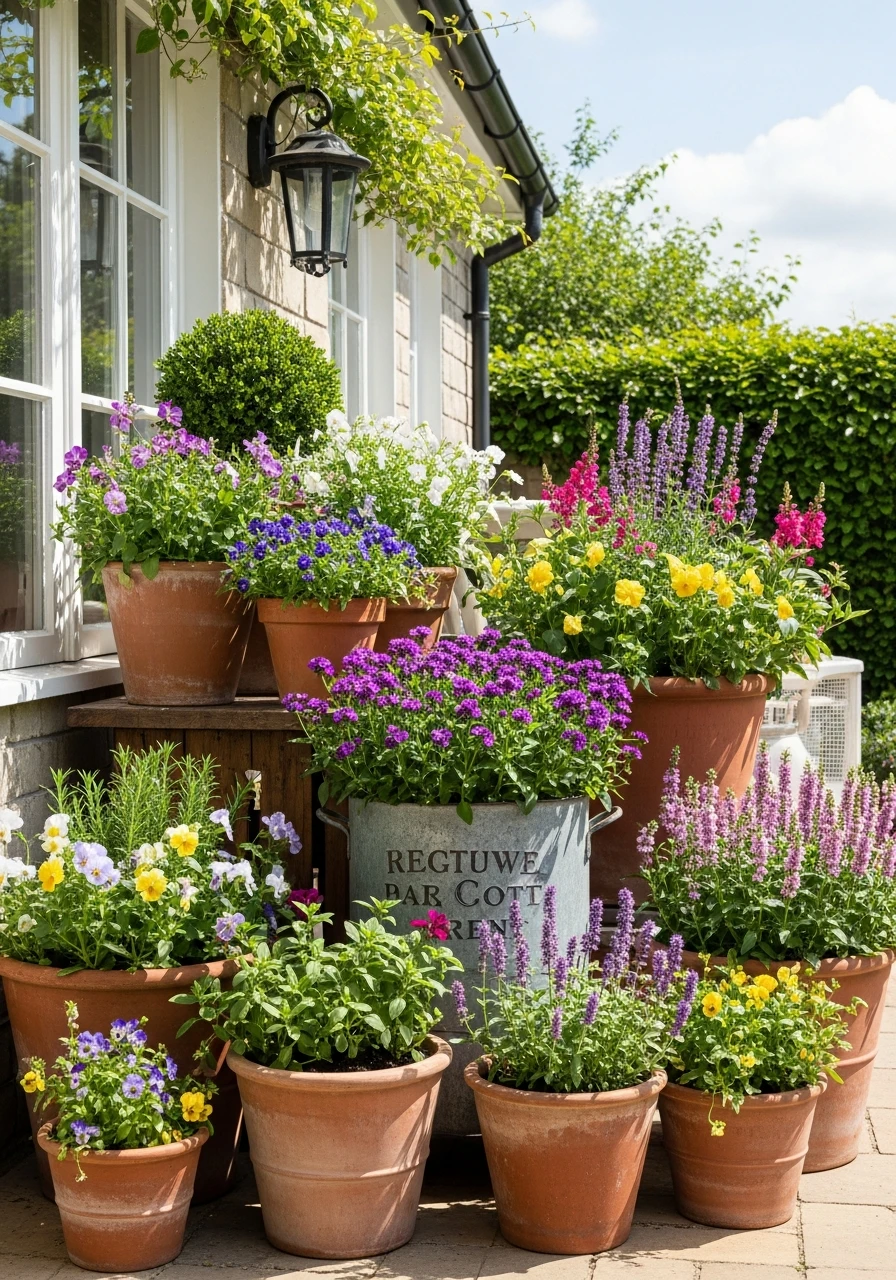 Container Cottage Garden Patio
