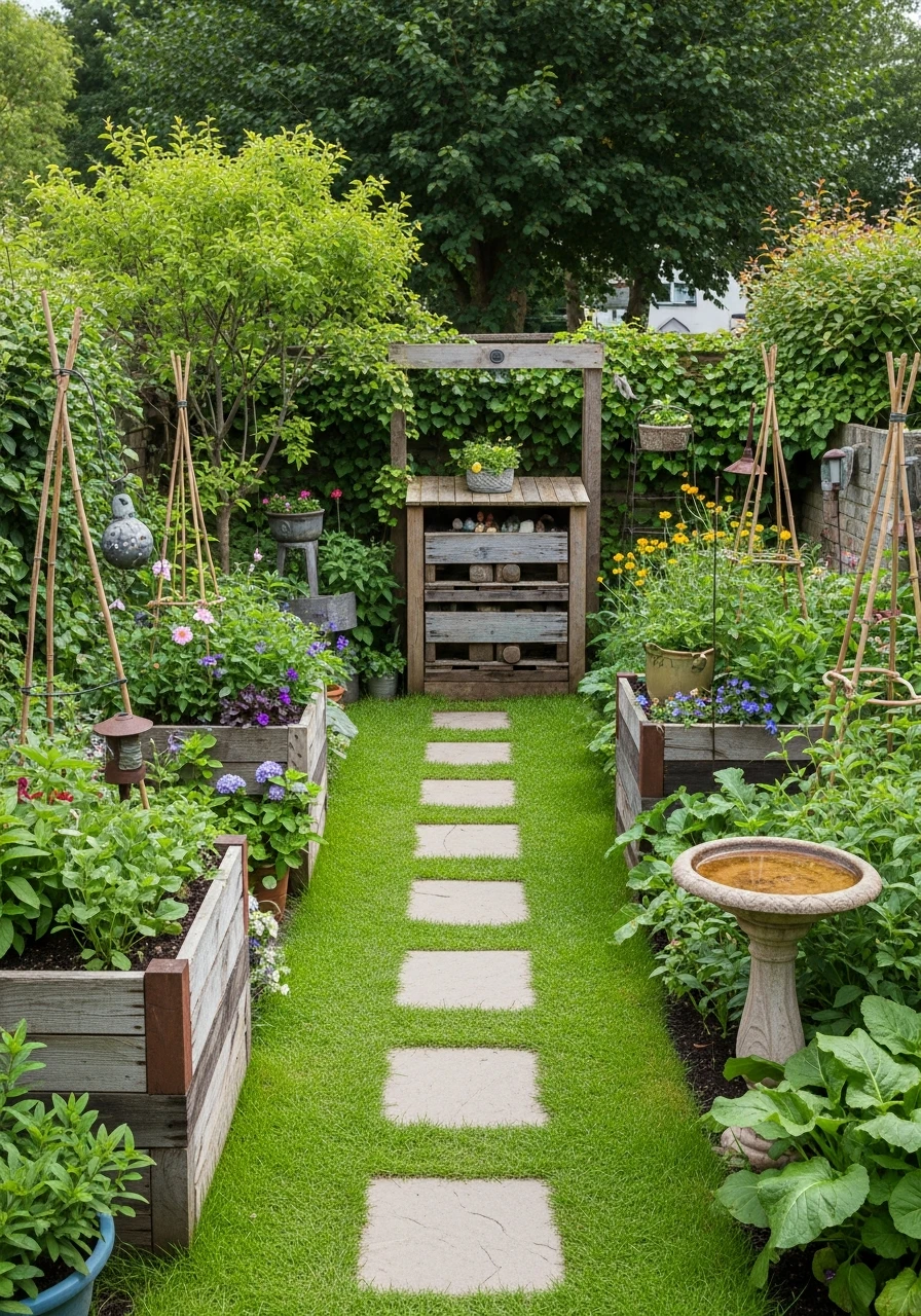 Eco-Friendly Organic Cottage Garden