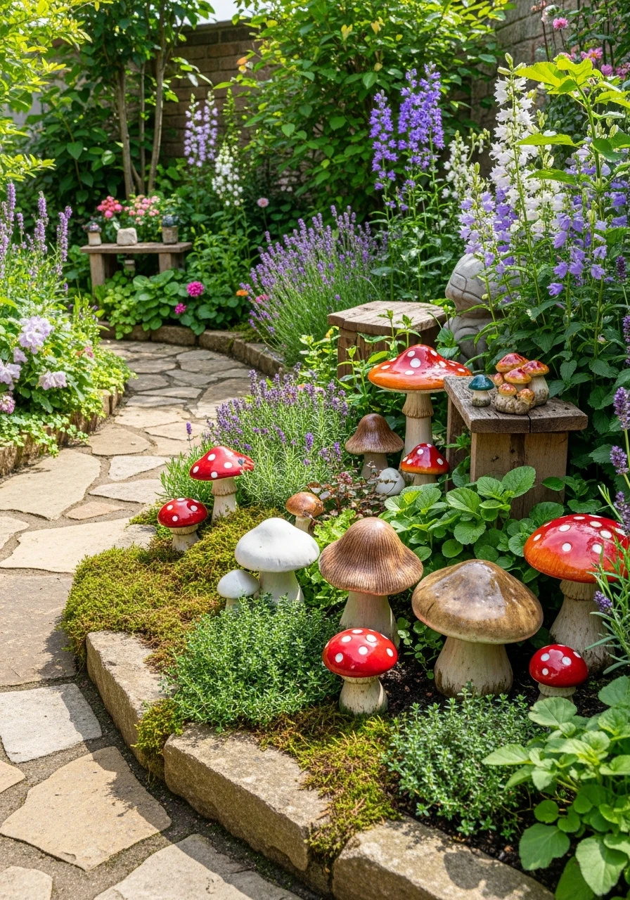 Fairytale Mushroom Garden Area