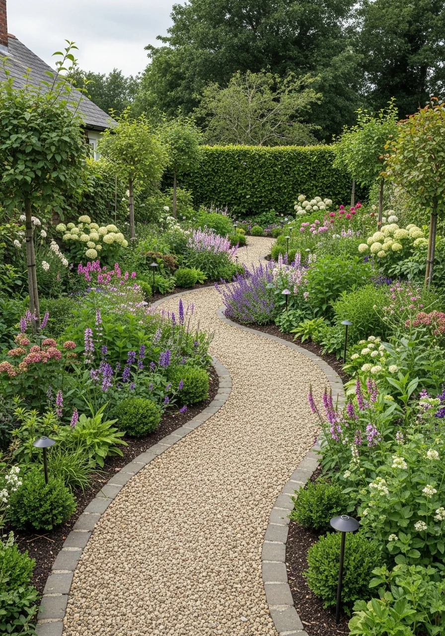Curved Gravel Garden Paths