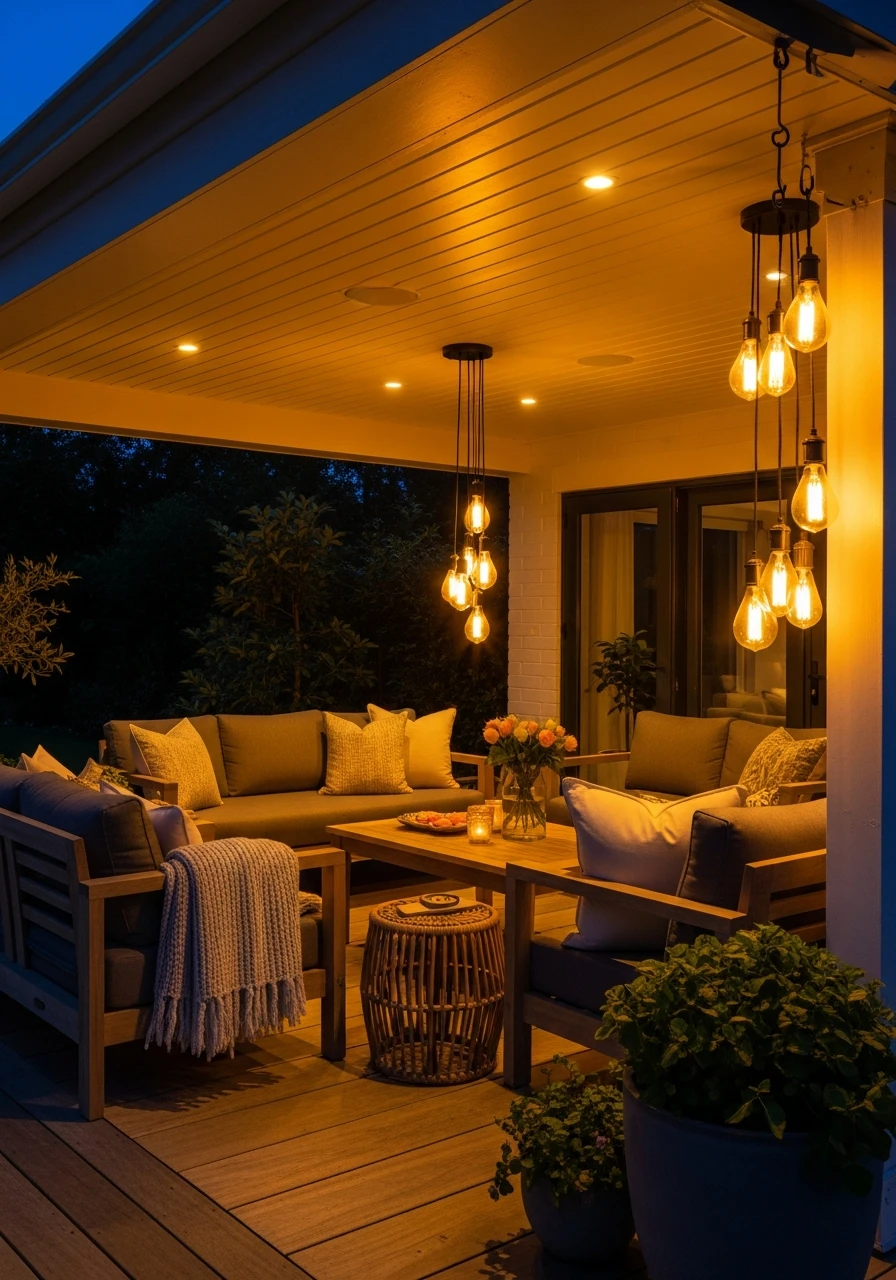 Focus On Warm Lighting - 45 Budget-Friendly Covered Patio Ideas That Look High-End