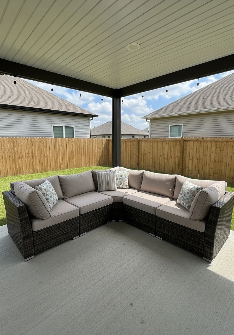 Maximize Corner Space - 45 Budget-Friendly Covered Patio Ideas That Look High-End