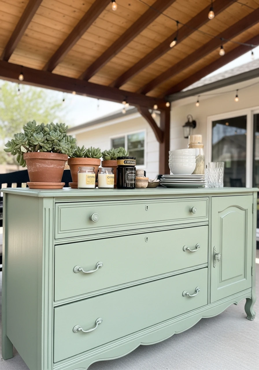Repurpose Old Furniture - 45 Budget-Friendly Covered Patio Ideas That Look High-End