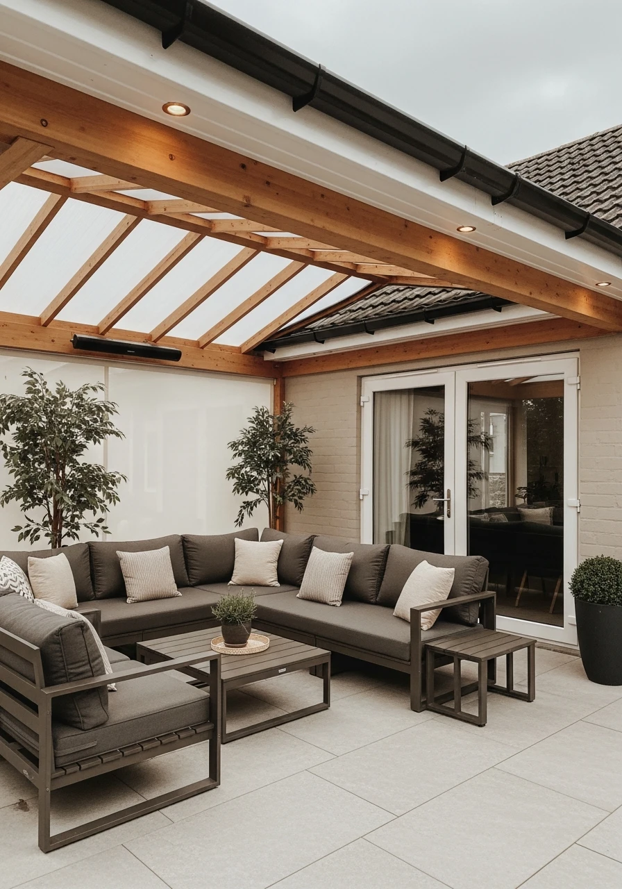 Modular Seating Arrangement - 45 Budget-Friendly Covered Patio Ideas That Look High-End