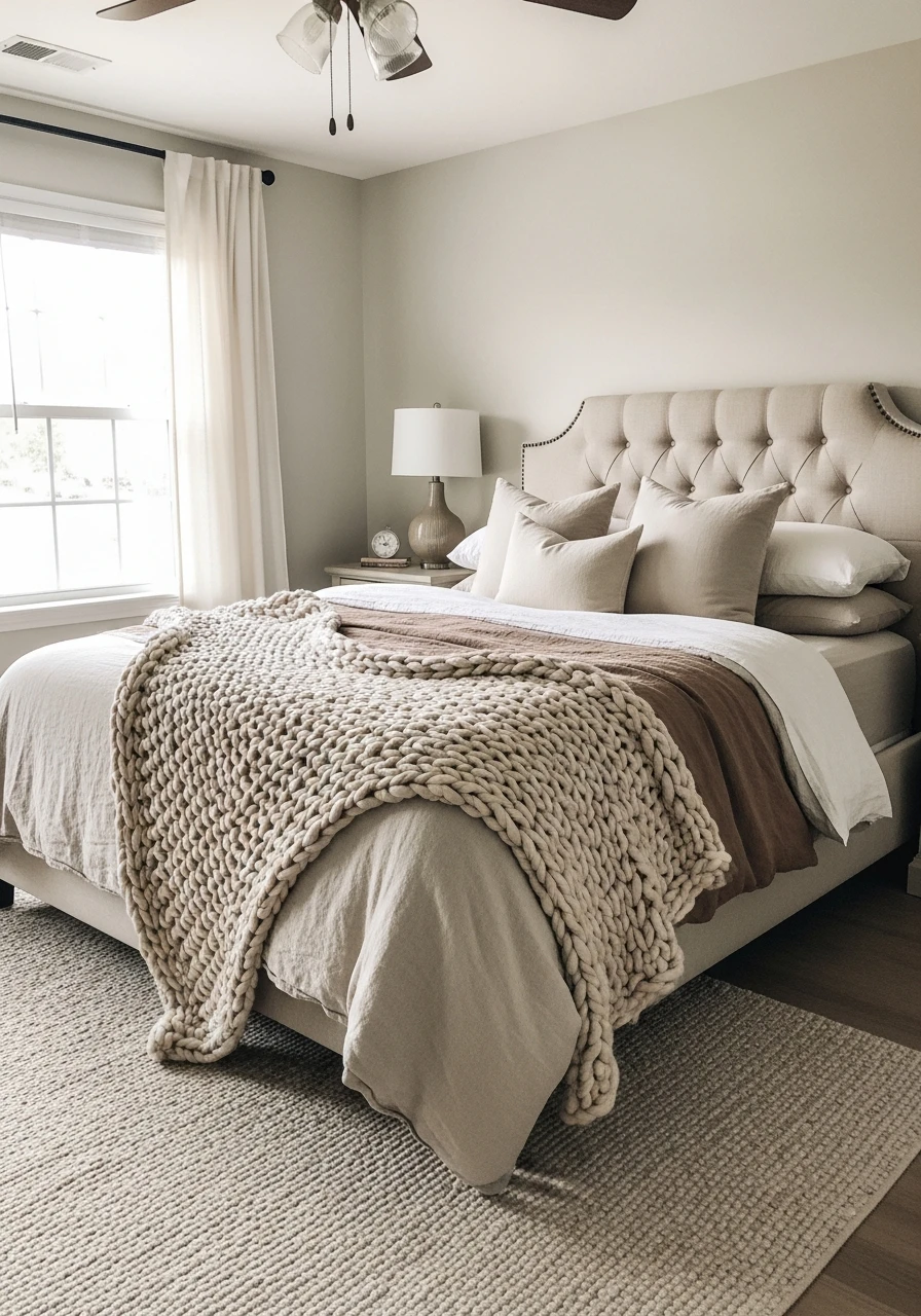Layer Neutral Color Palette - 50 Cozy Bedroom Ideas That Look High-End On A Budget