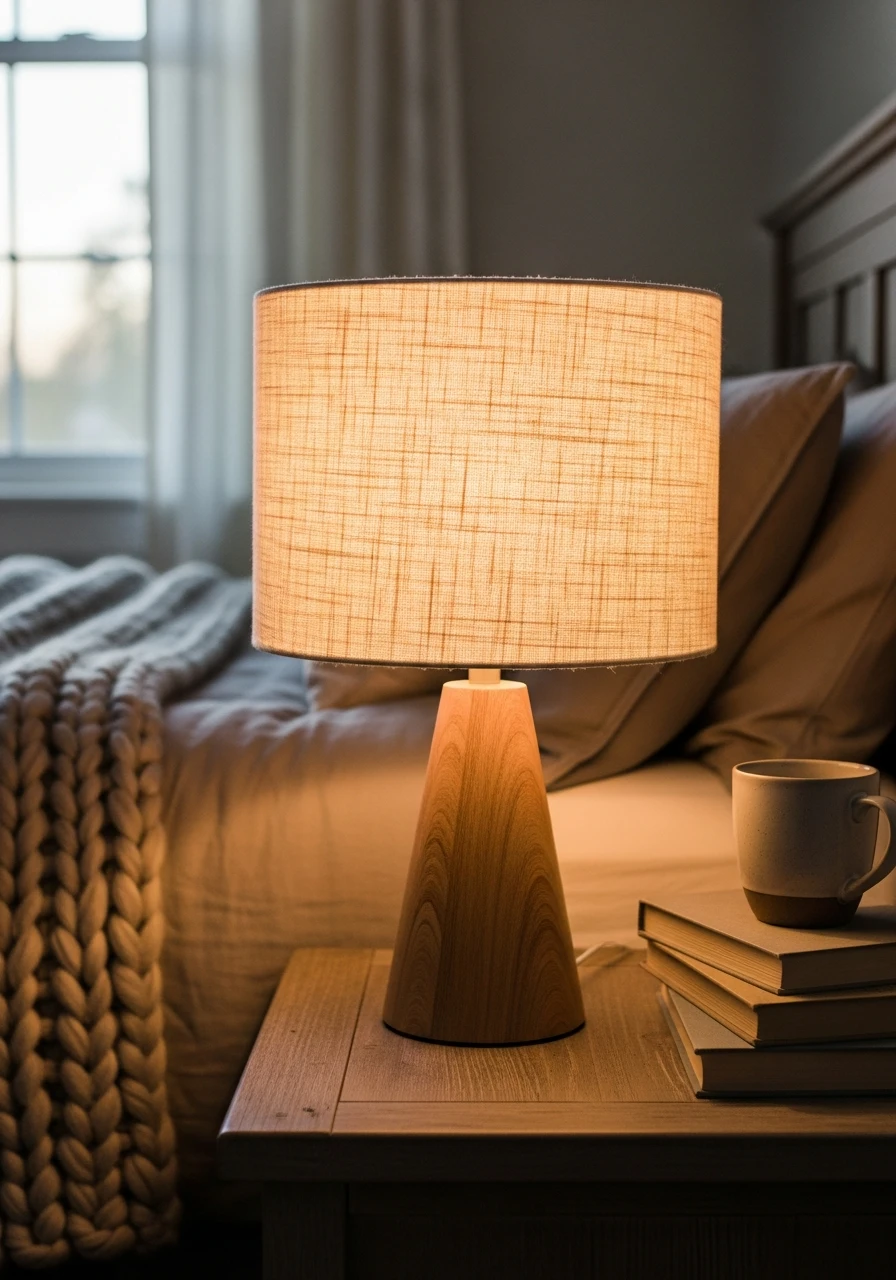 Fabric Shade Table Lamps - 50 Cozy Bedroom Ideas That Look High-End On A Budget