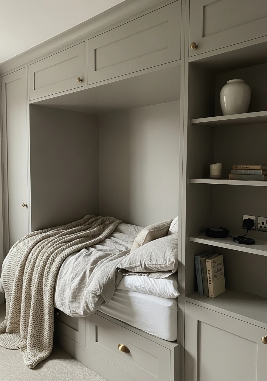 Built-In Bed Shelving - 50 Cozy Bedroom Ideas That Look High-End On A Budget