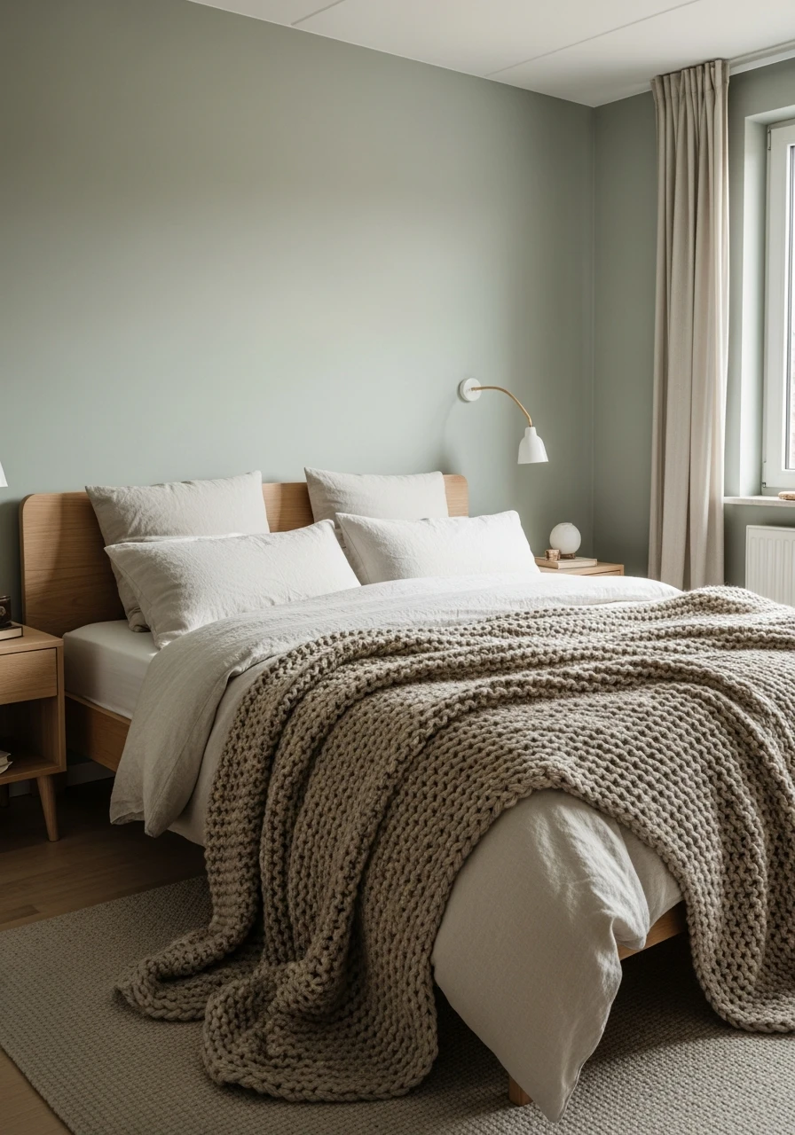 Soft Sage Green Walls - 50 Cozy Bedroom Ideas That Look High-End On A Budget