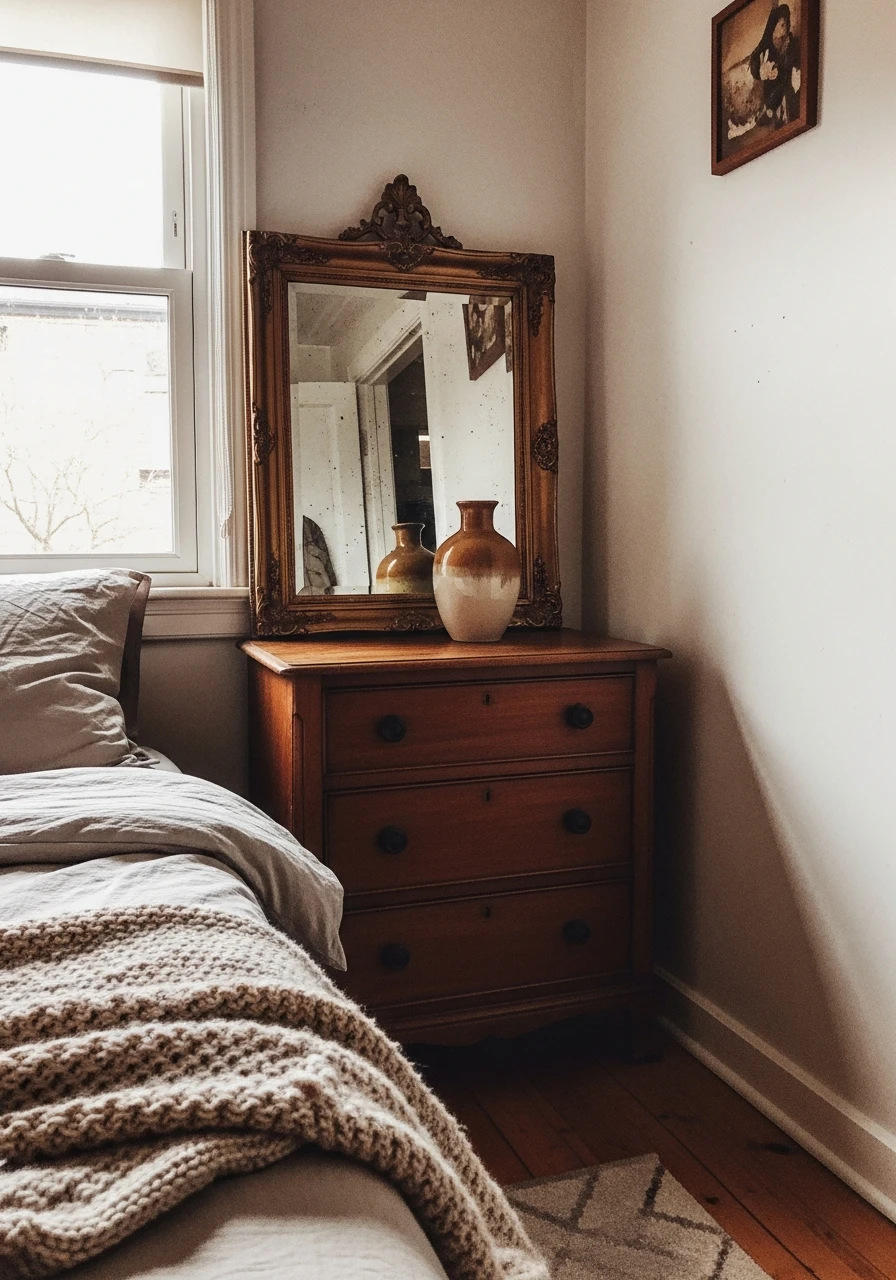 Add Vintage Accents - 50 Cozy Bedroom Ideas That Look High-End On A Budget