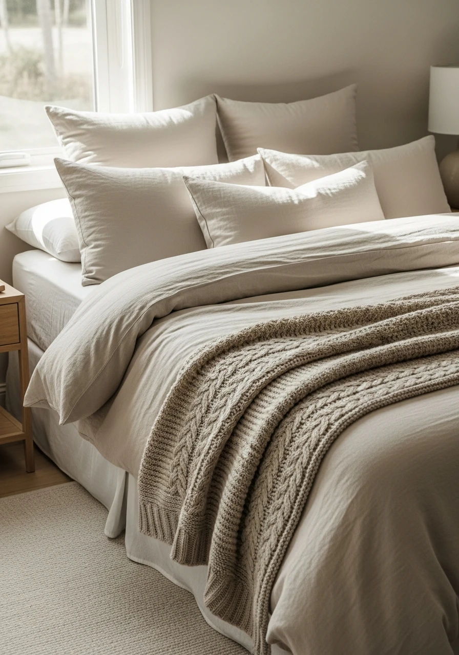 Monochromatic Bedding - 50 Cozy Bedroom Ideas That Look High-End On A Budget