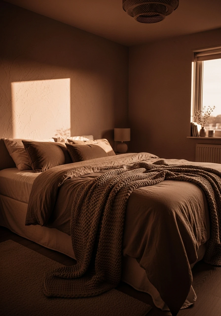 Color-Drenched Cozy Look - 50 Cozy Bedroom Ideas That Look High-End On A Budget