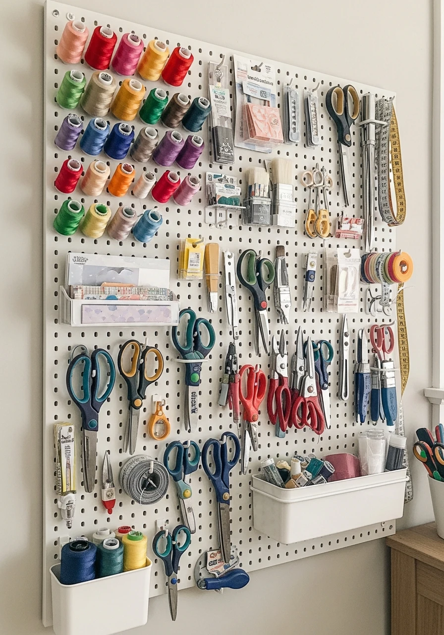 Handy Pegboard Display - 35 Clever Craft Storage Ideas You'll Love