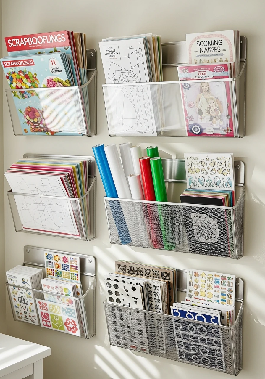 Wall File Pockets - 35 Clever Craft Storage Ideas You'll Love