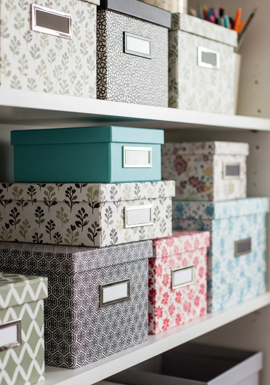 Stackable Craft Boxes - 35 Clever Craft Storage Ideas You'll Love