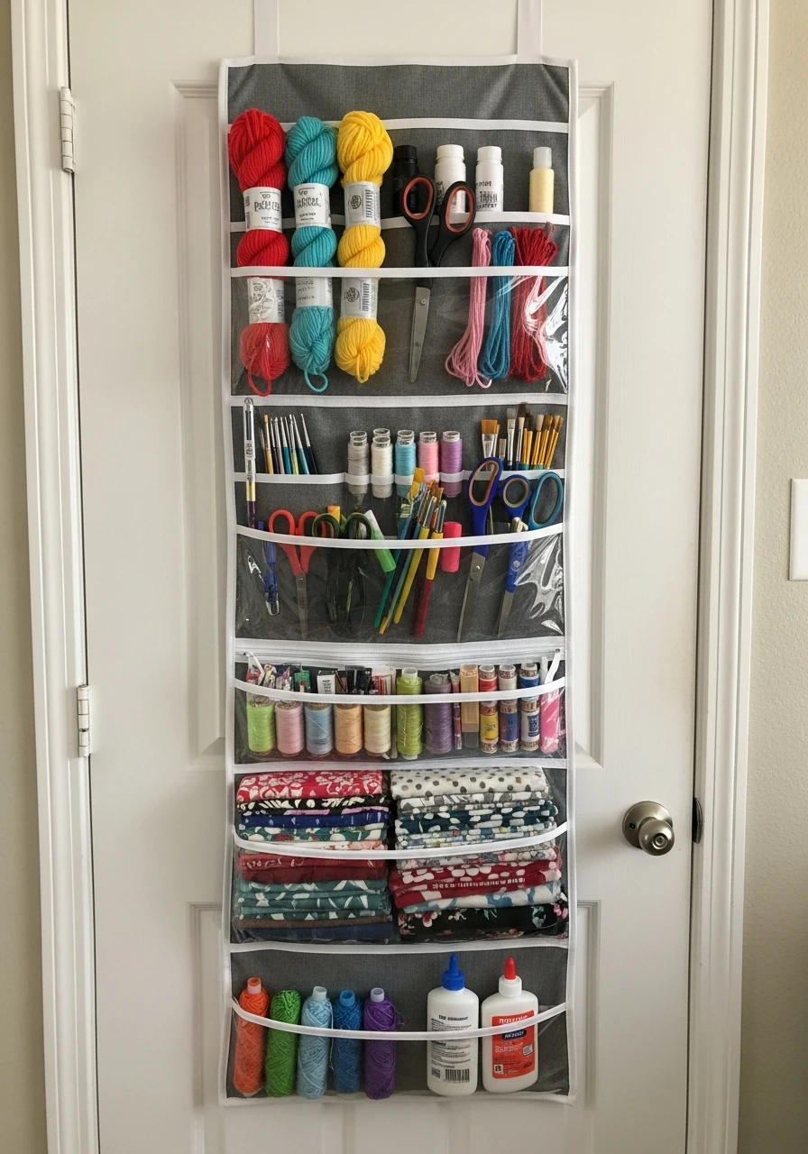 Door Back Storage - 35 Clever Craft Storage Ideas You'll Love