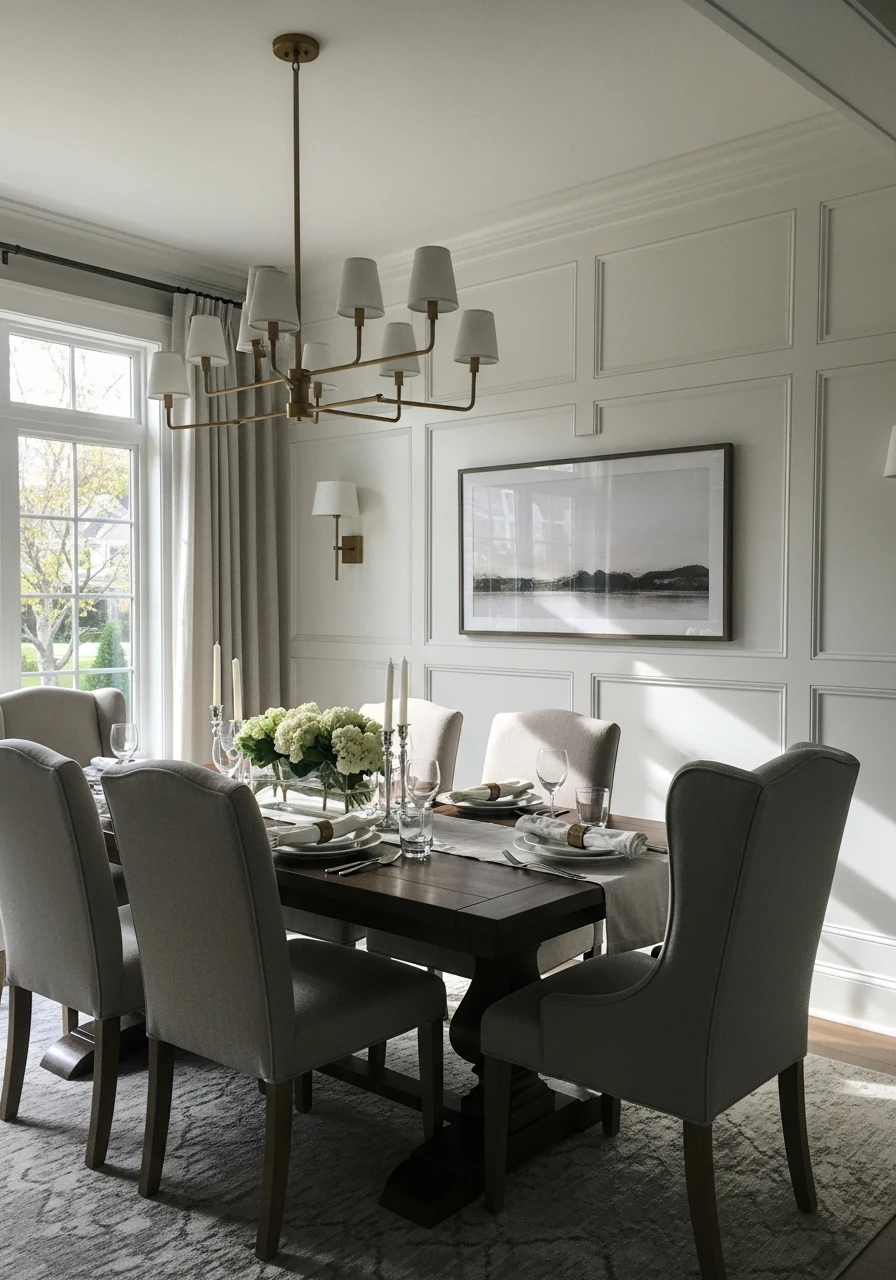 Wall Paneling Details - 50 Budget-Friendly Dining Room Decor Ideas for a High-End Look