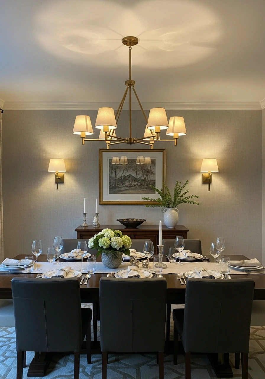 Layered Lighting Design - 50 Budget-Friendly Dining Room Decor Ideas for a High-End Look