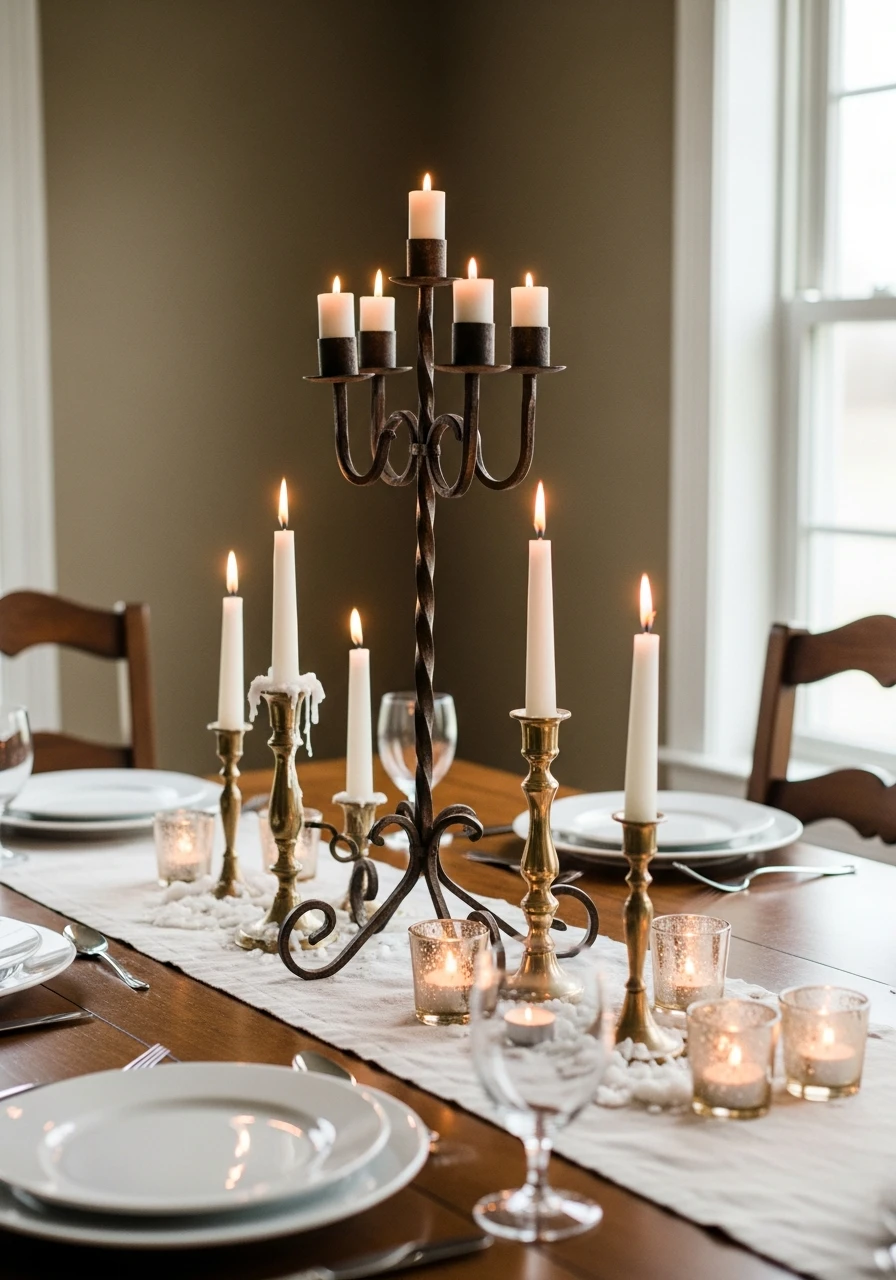Decorative Candle Displays - 50 Budget-Friendly Dining Room Decor Ideas for a High-End Look