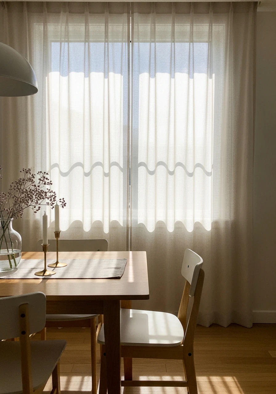 Natural Fiber Curtains - 50 Budget-Friendly Dining Room Decor Ideas for a High-End Look
