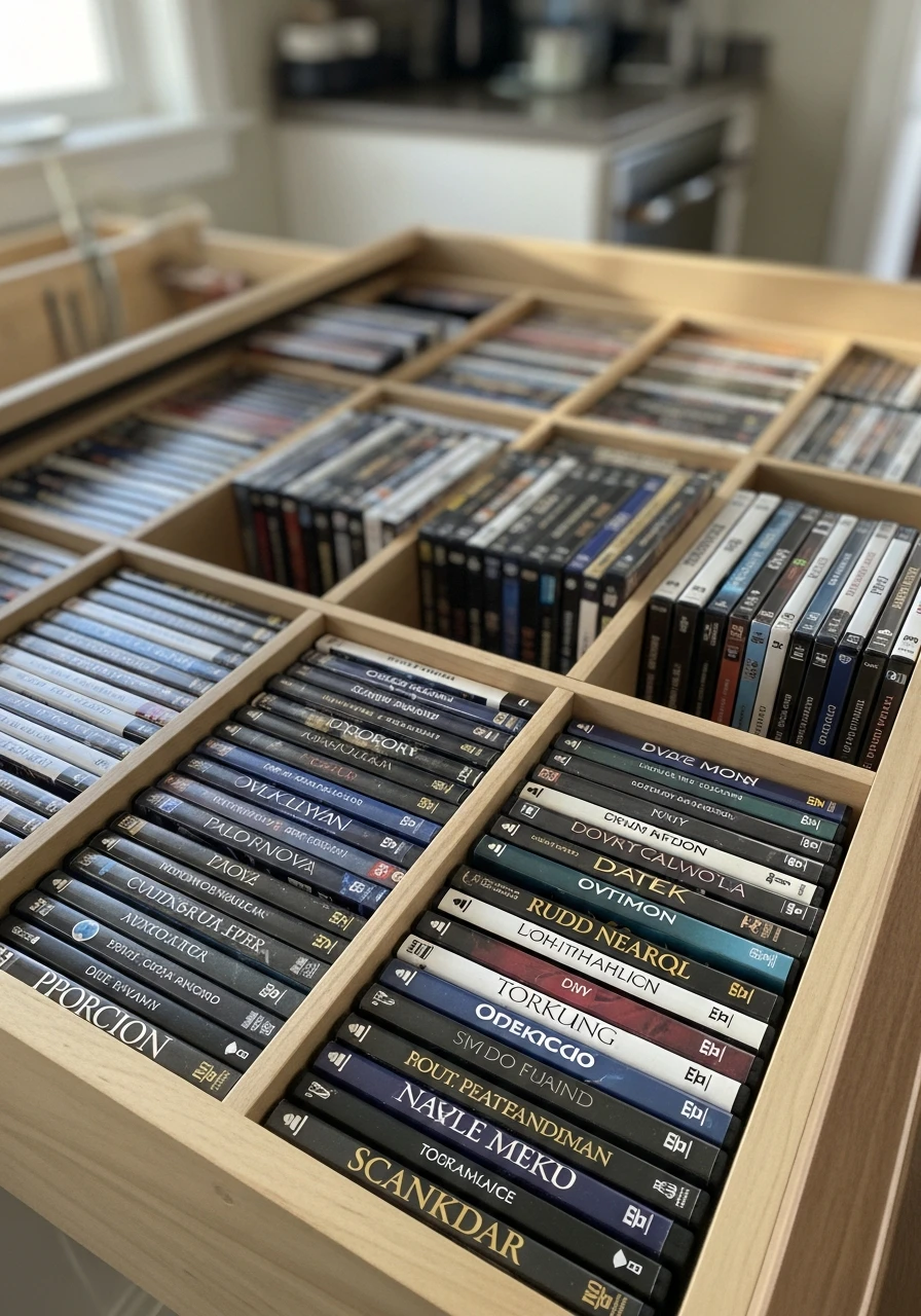 Drawer Dividers - 34 DVD Storage Ideas That Look High-End (Without the High Price Tag!)
