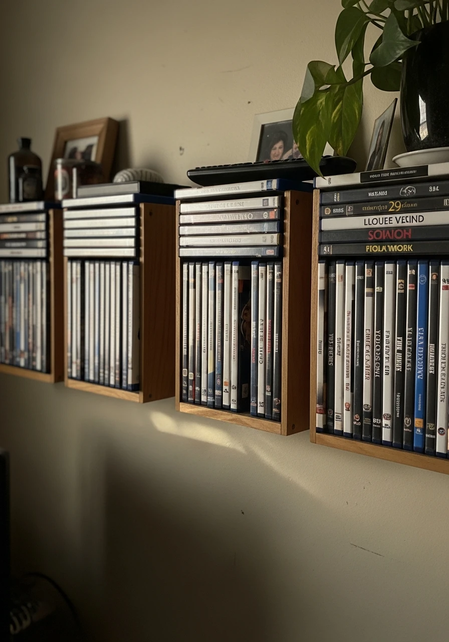 Wall-Mounted Racks - 34 DVD Storage Ideas That Look High-End (Without the High Price Tag!)