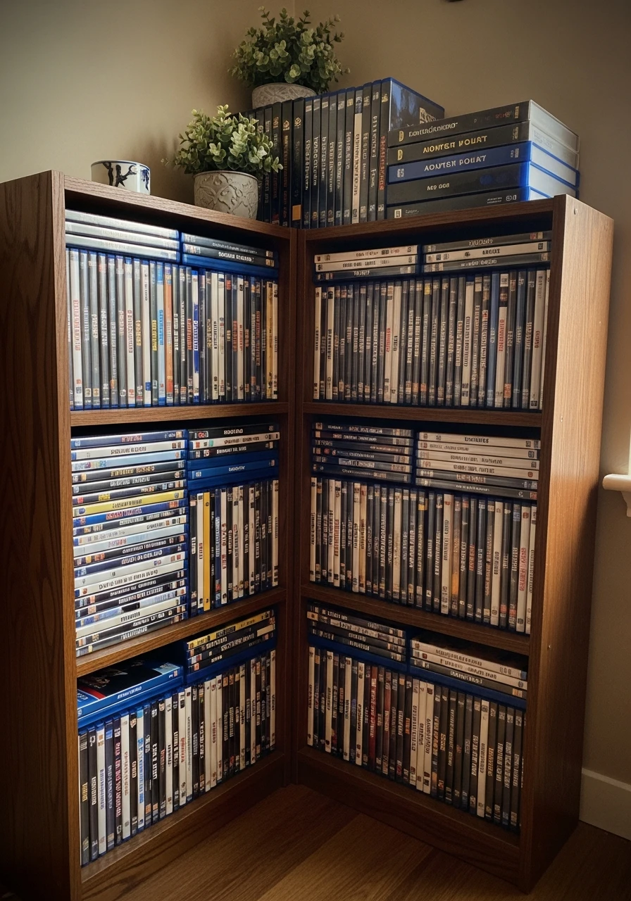 Corner Shelving - 34 DVD Storage Ideas That Look High-End (Without the High Price Tag!)