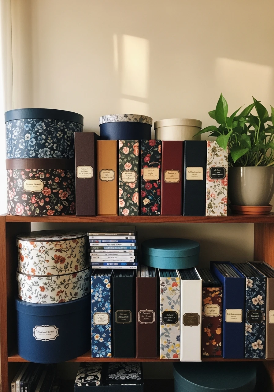 Clever Hat Box DVD Storage - 34 DVD Storage Ideas That Look High-End (Without the High Price Tag!)