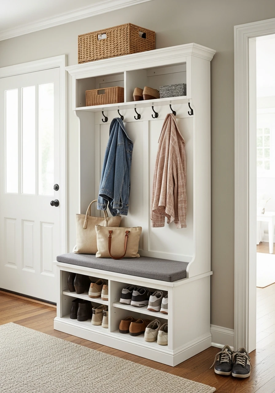 Hall Tree With Shoe Storage - 50 Brilliant Entry Way Shoe Storage Ideas for a Tidy Home