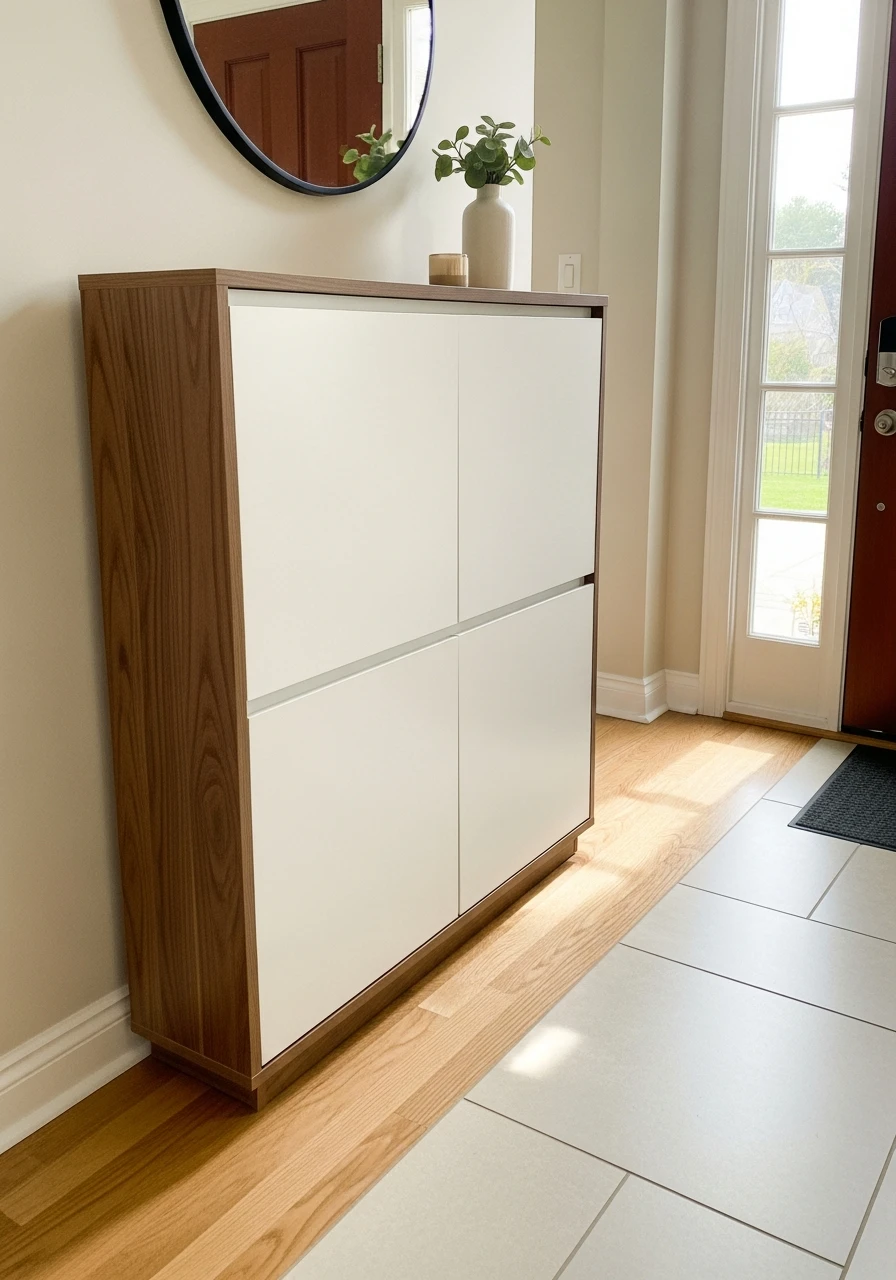 Shoe Armoire Storage Console - 50 Brilliant Entry Way Shoe Storage Ideas for a Tidy Home