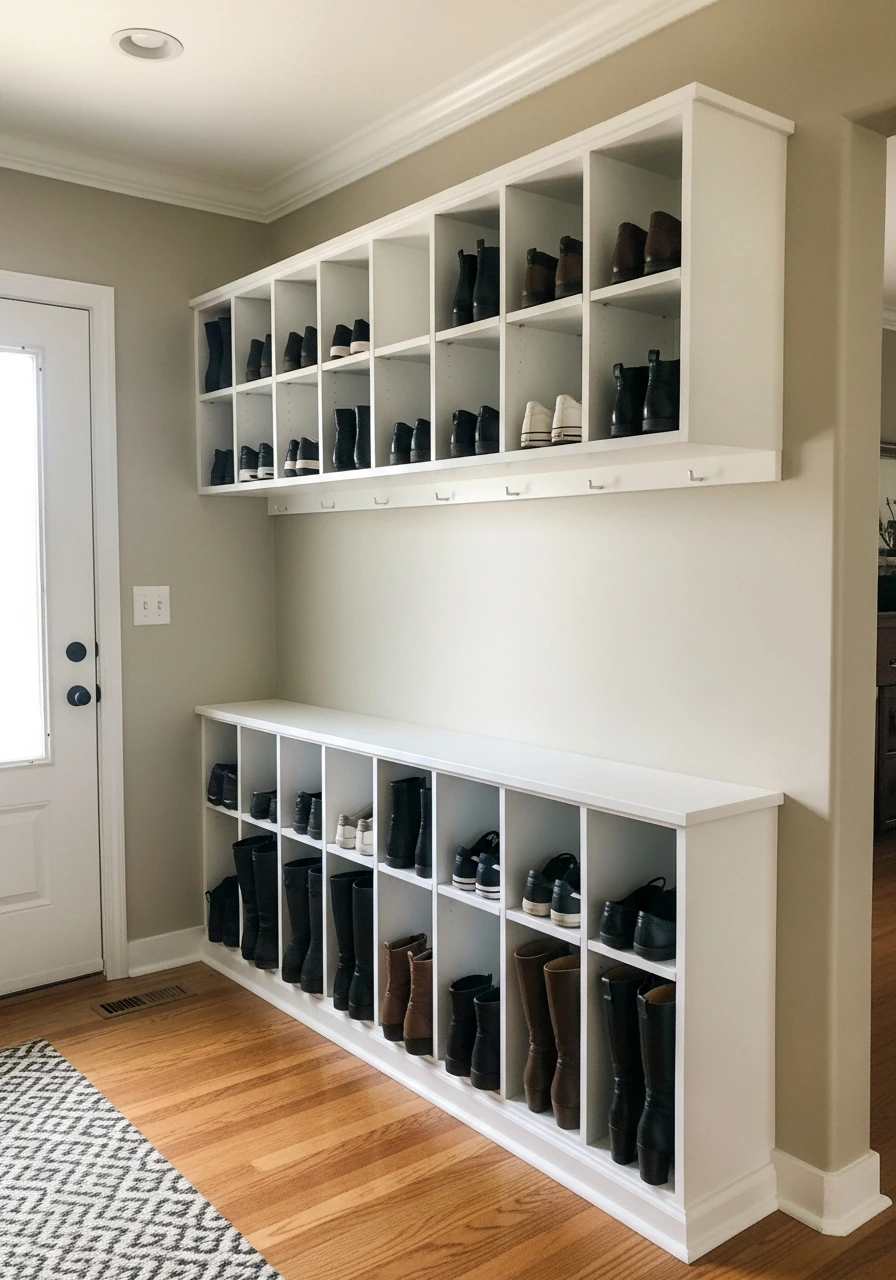 Individual Family Shoe Cubbies - 50 Brilliant Entry Way Shoe Storage Ideas for a Tidy Home