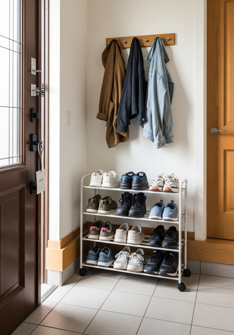 Rolling Shoe Rack On Wheels - 50 Brilliant Entry Way Shoe Storage Ideas for a Tidy Home