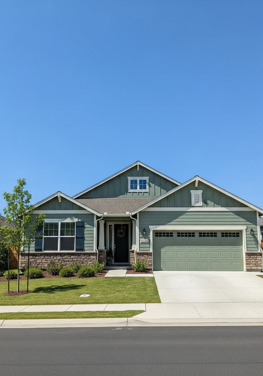 Muted Eucalyptus Green Exterior