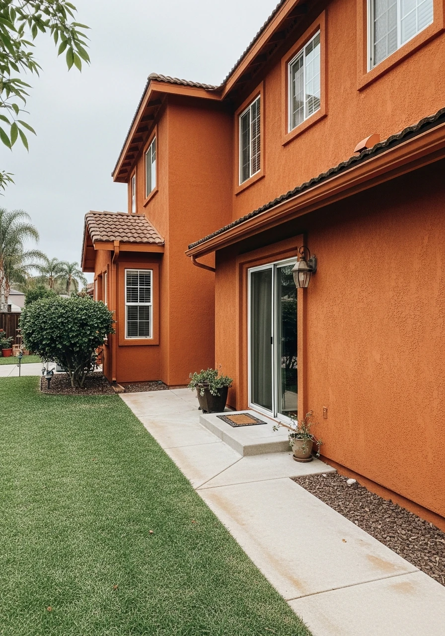 Burnt Terracotta Exterior Walls