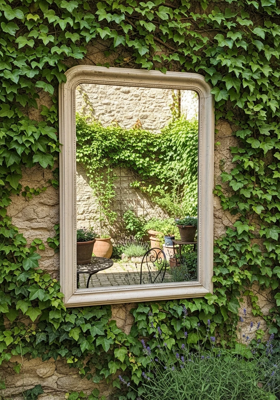 Vintage Mirror Depth - French Courtyard Garden Ideas: Create Your Own Dream Escape