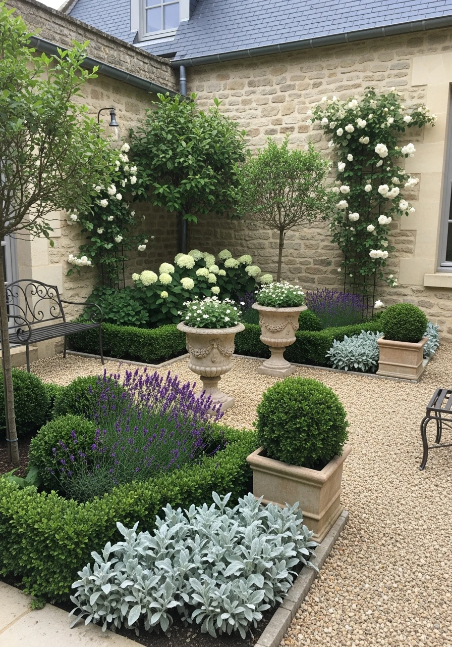 Neutral Plant Palette - French Courtyard Garden Ideas: Create Your Own Dream Escape