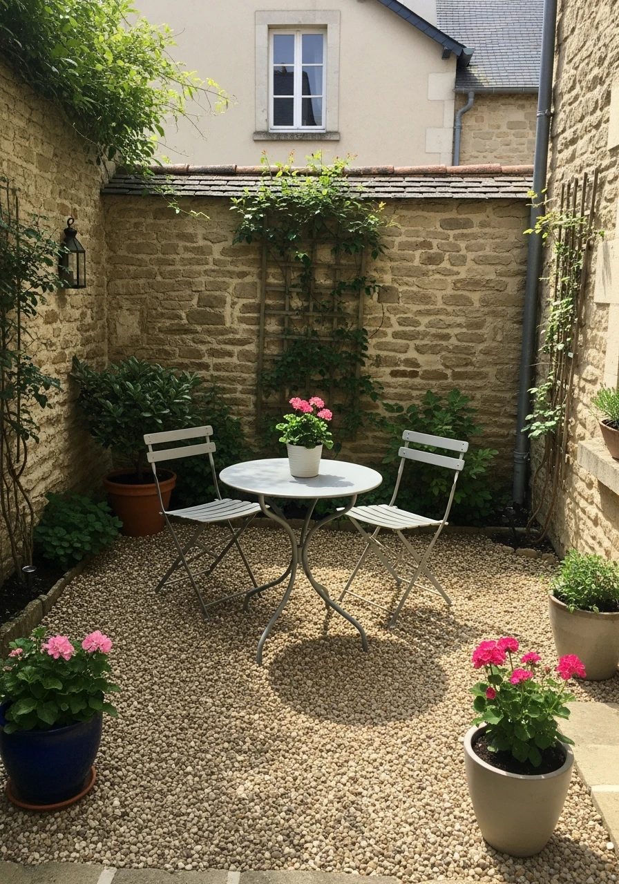 Compact Bistro Patio - French Courtyard Garden Ideas: Create Your Own Dream Escape