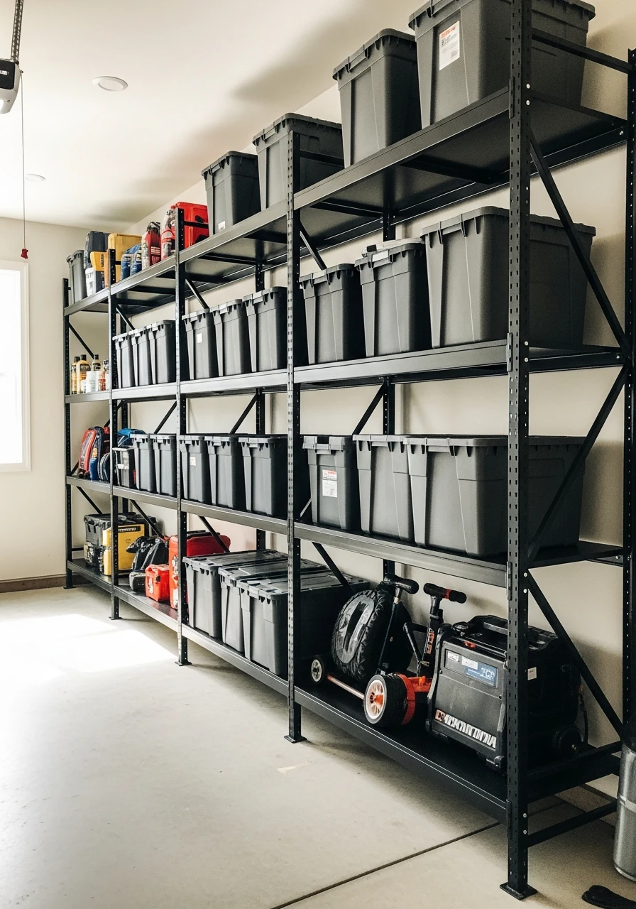 Modular Connecting Shelving - 50 Genius Garage Organization Ideas That Actually Work