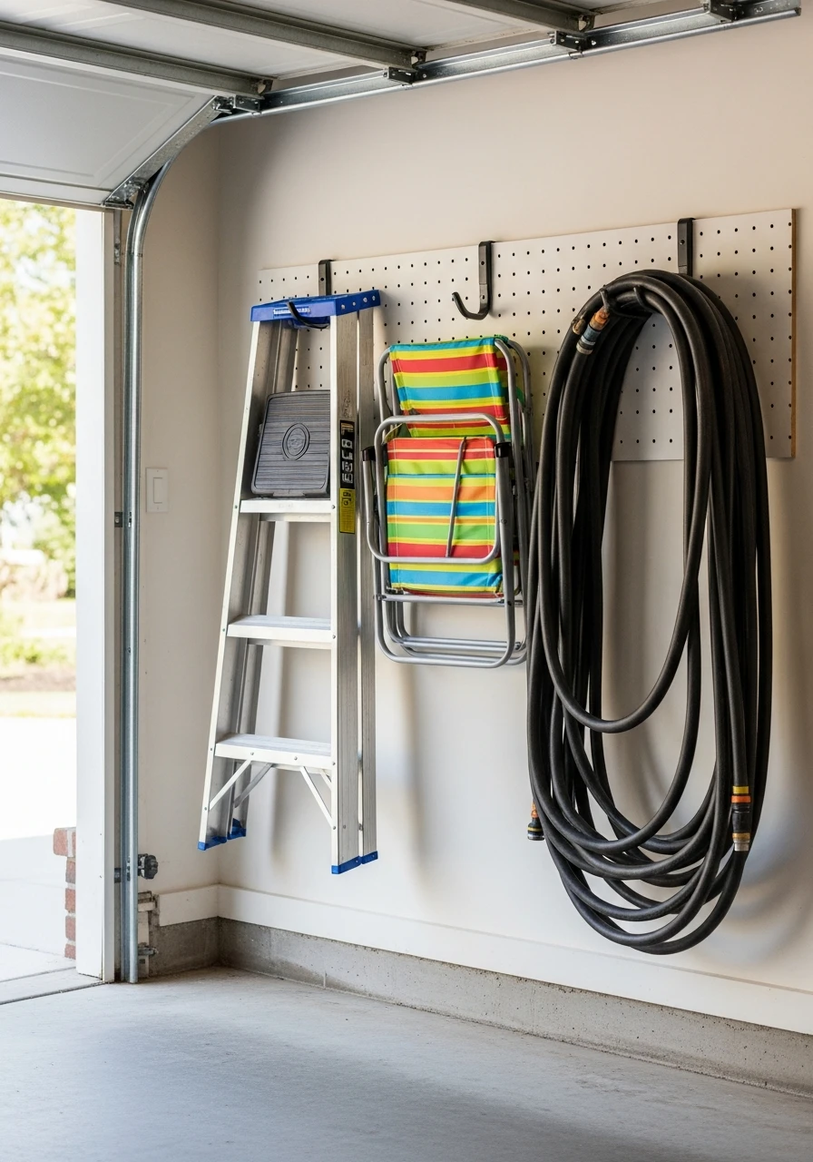 Heavy-Duty Wall Hooks - 50 Genius Garage Organization Ideas That Actually Work