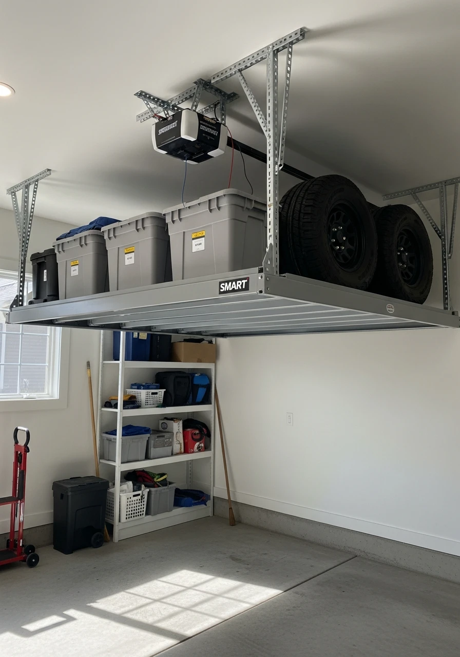 Smart Motorized Ceiling Lifts - 50 Genius Garage Organization Ideas That Actually Work