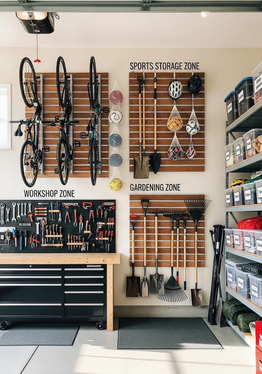 Multi-Zone Layout - 50 Genius Garage Organization Ideas That Actually Work