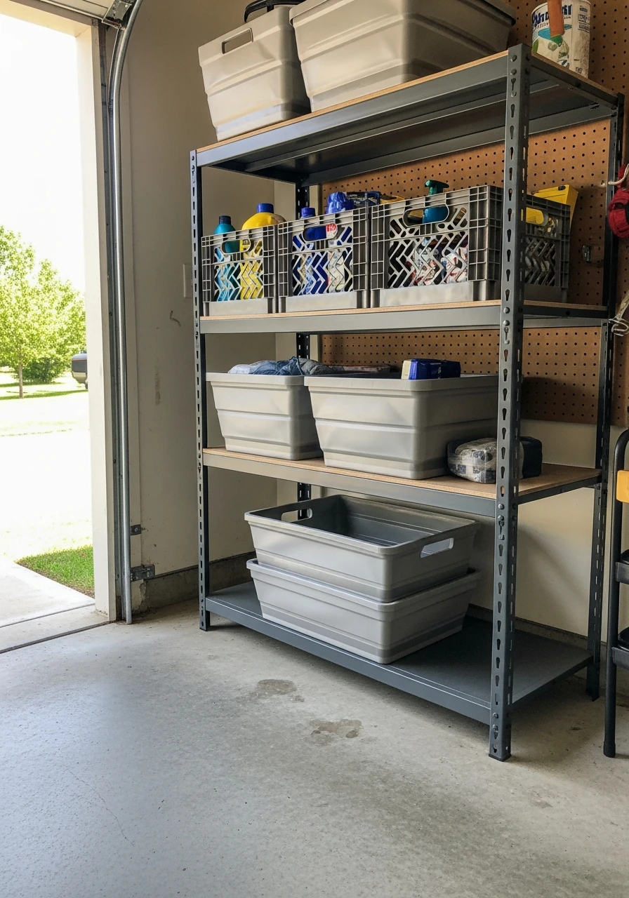 Foldable Storage Crates - 50 Genius Garage Organization Ideas That Actually Work
