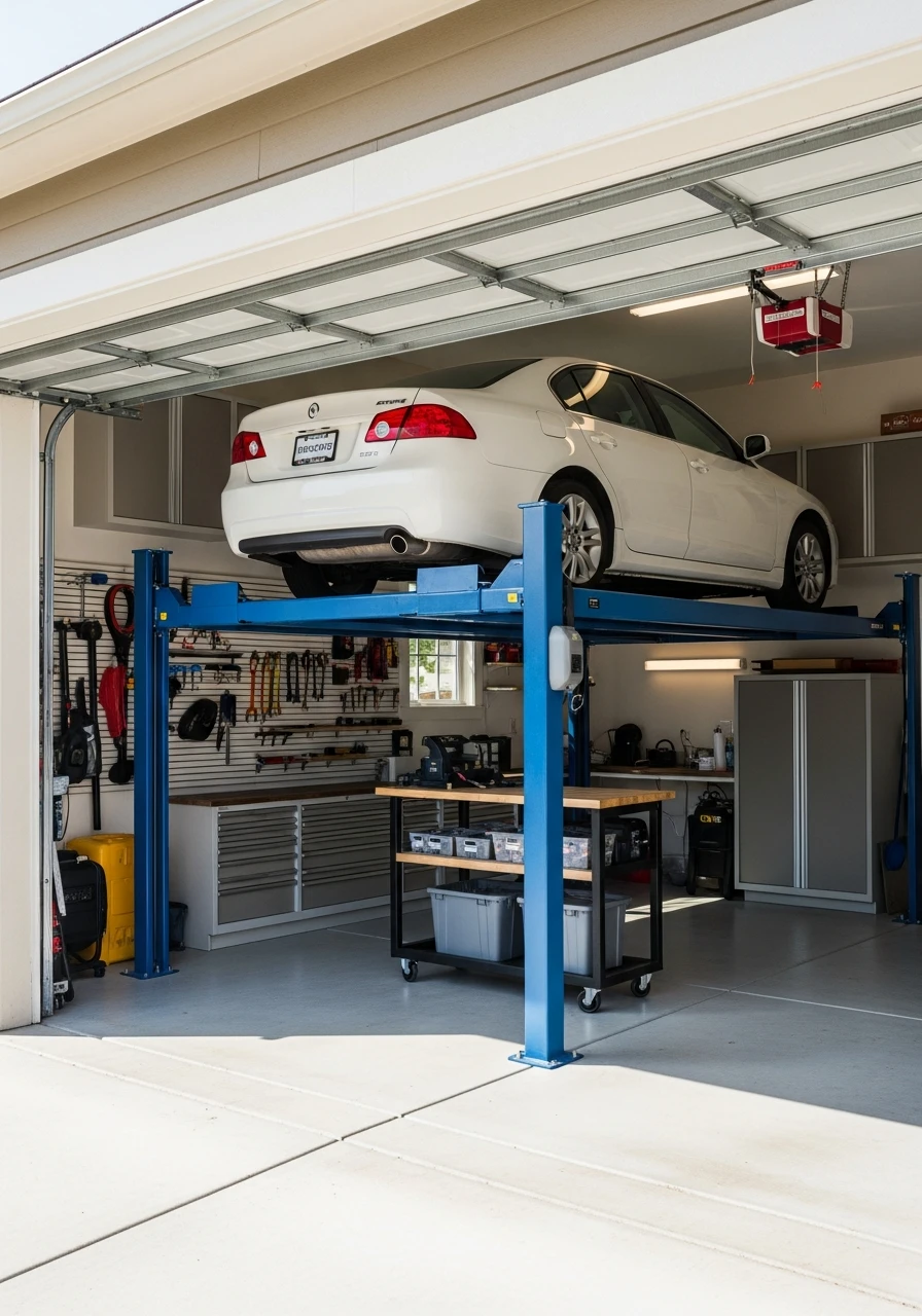 Garage Car Lift Systems - 50 Genius Garage Organization Ideas That Actually Work
