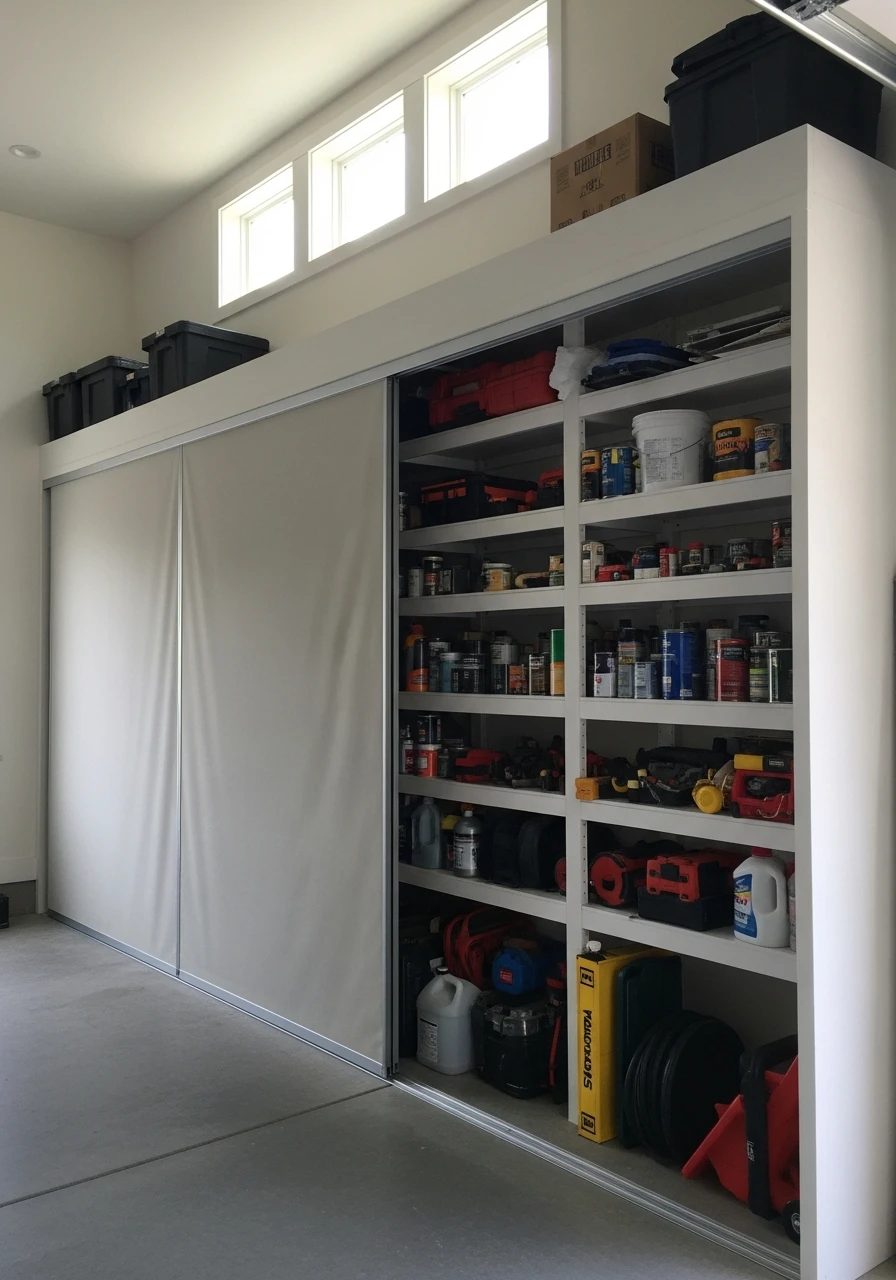 Hidden Storage Panels - 50 Genius Garage Organization Ideas That Actually Work