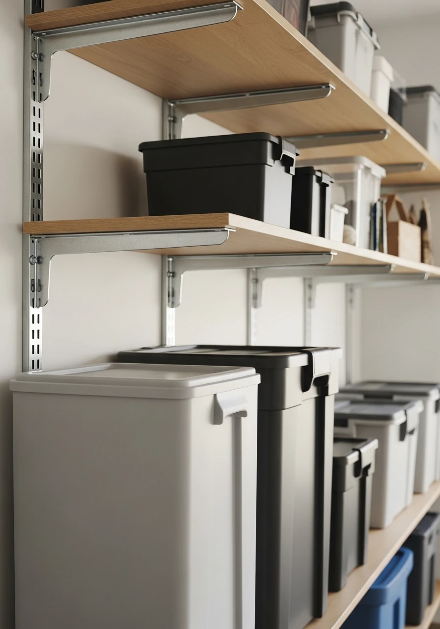 Adjustable Shelf Brackets - 50 Genius Garage Organization Ideas That Actually Work