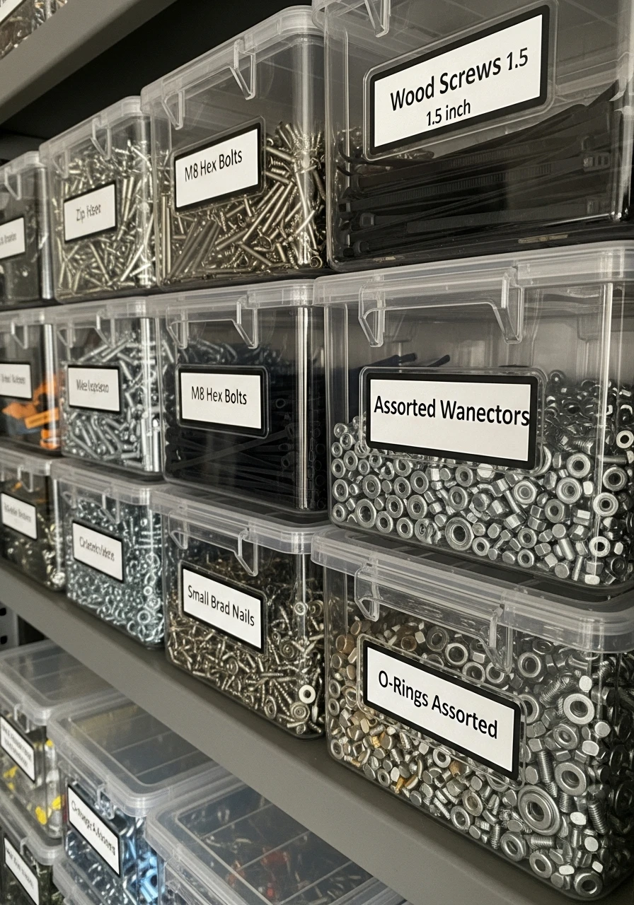 Clear Labeled Storage Bins - 50 Genius Garage Organization Ideas That Actually Work
