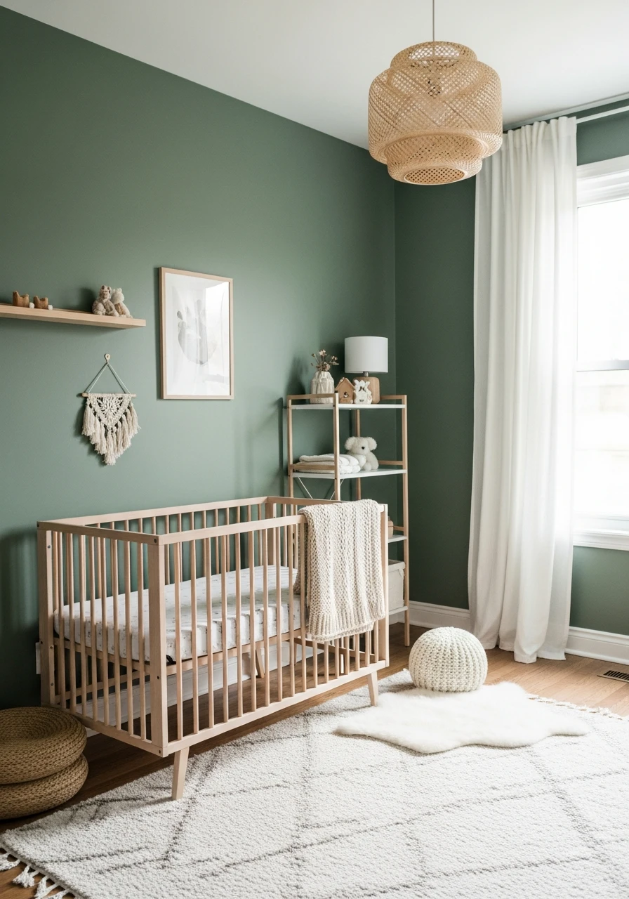 Start with Sage Walls - 35 Budget-Friendly Ideas for the Perfect Green Nursery