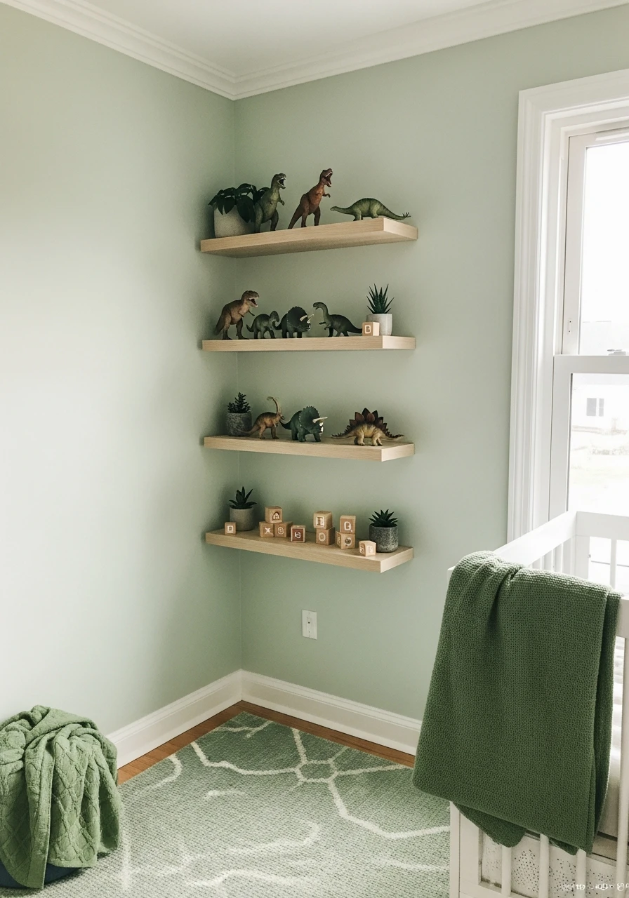Dinosaur Accents - 35 Budget-Friendly Ideas for the Perfect Green Nursery