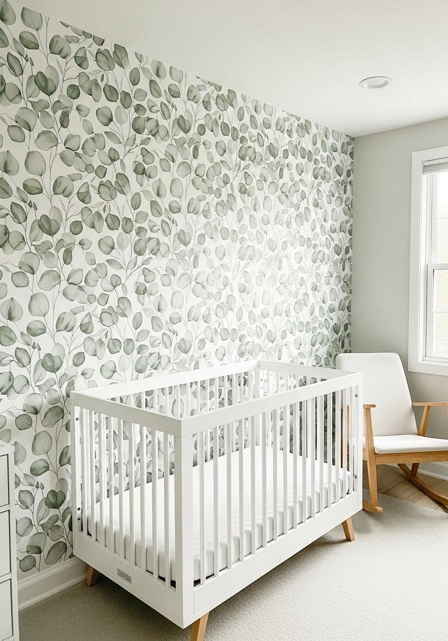 Eucalyptus Peel-and-Stick - 35 Budget-Friendly Ideas for the Perfect Green Nursery