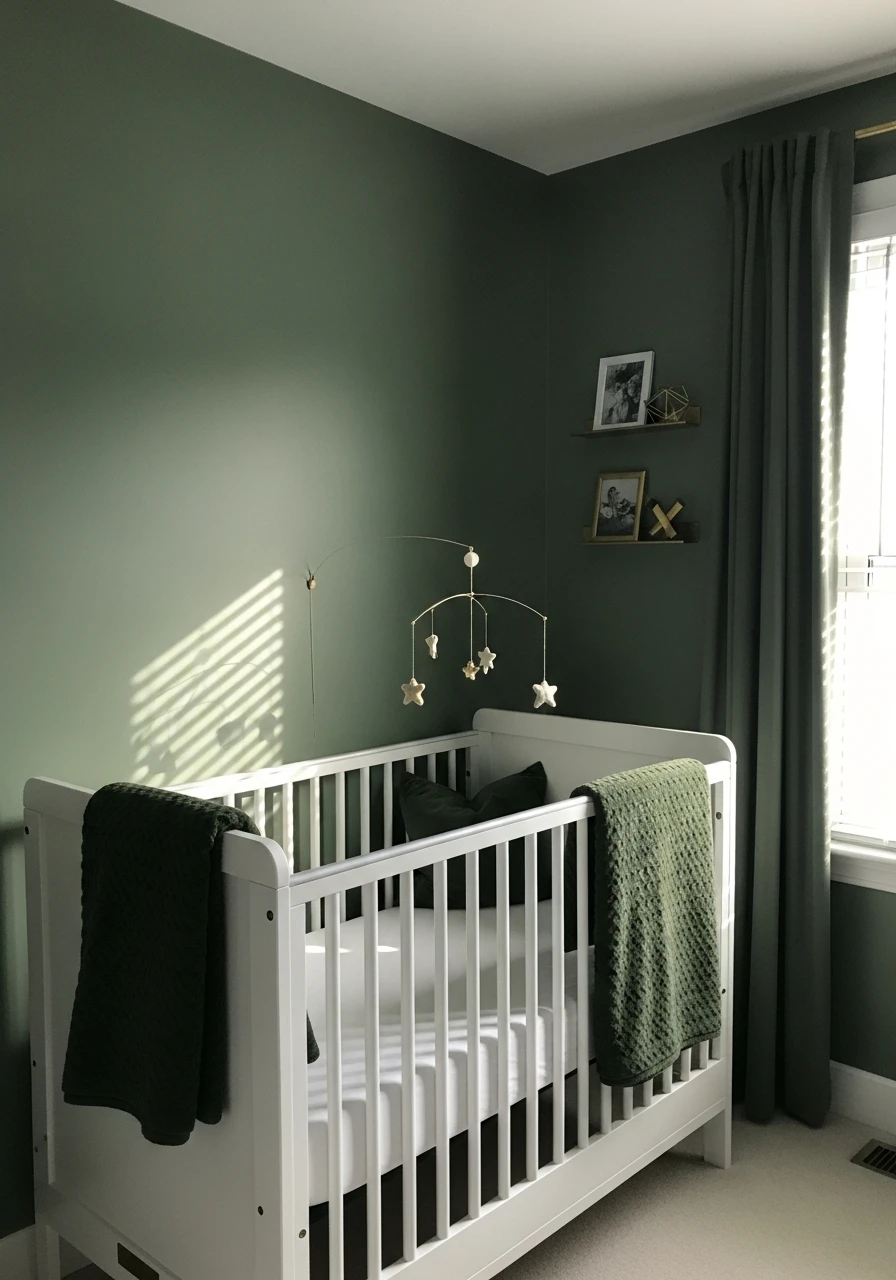 Green and Gold Accents - 35 Budget-Friendly Ideas for the Perfect Green Nursery